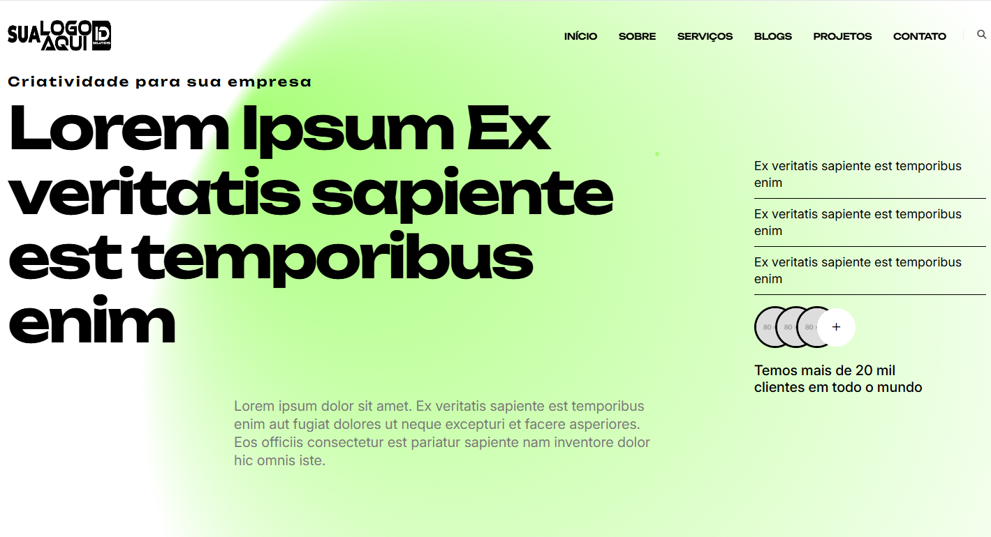 Layout Minimalista Profissional